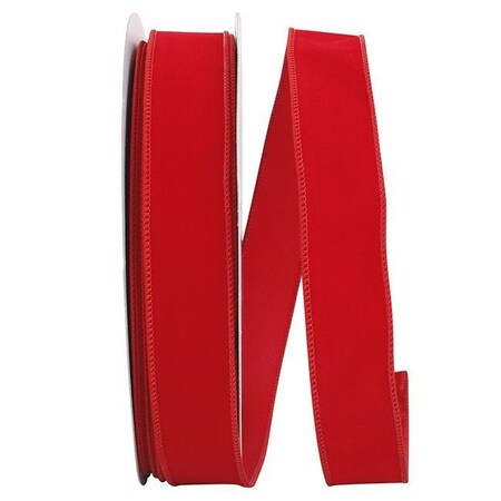Reliant Ribbon Reliant Ribbon 92270W-065-09K Value Velvet Wired Edge Ribbon - Red - 1.5 in. x 50 yards 92270W-065-09K